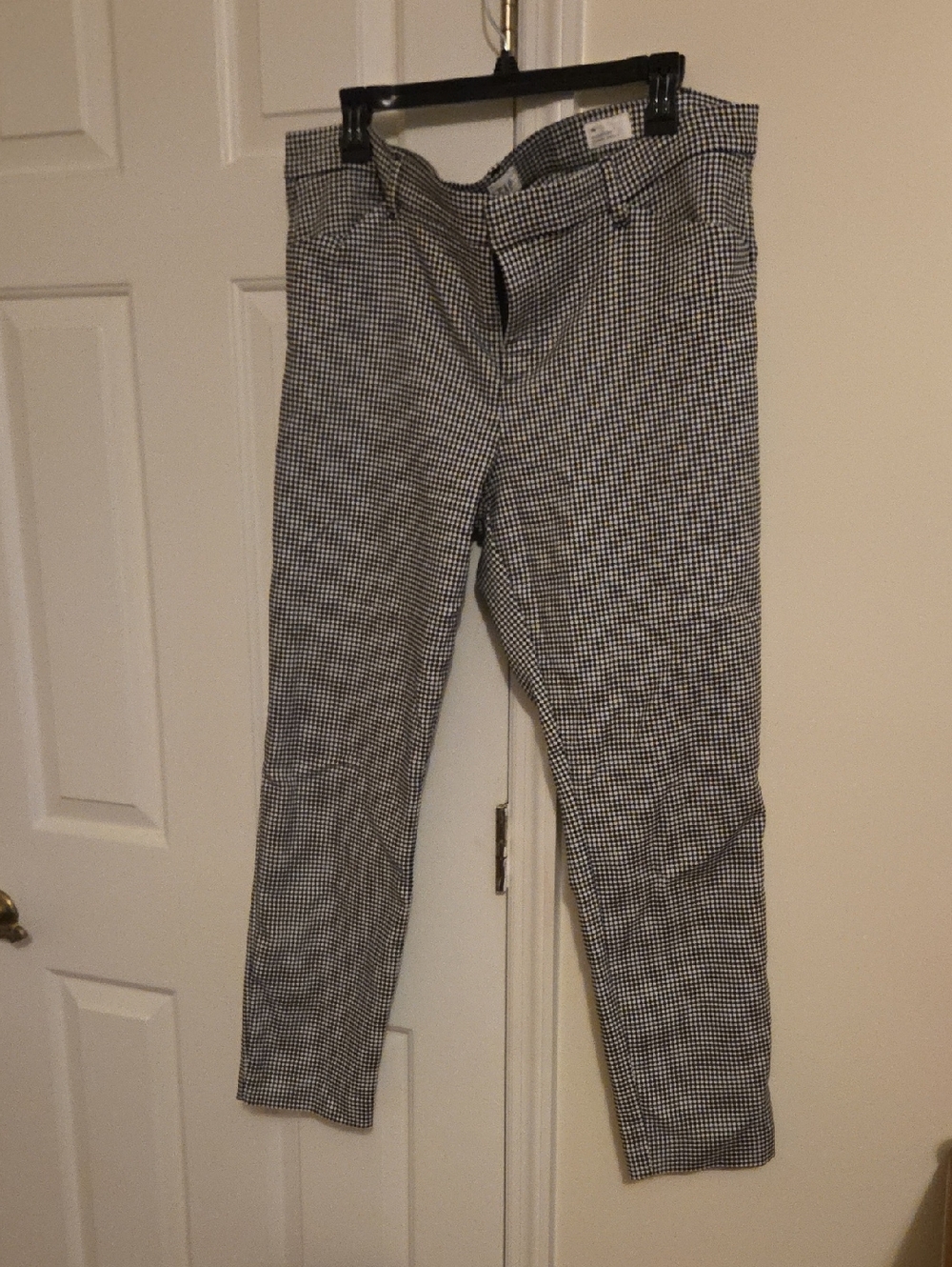 Gap Black and White Gingham Slim Pants